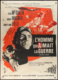 1t1789 WAR LOVER French 1p 1963 Steve McQueen, Robert Wagner, different Charles Rau art!