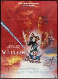 1t1792 WILLOW French 1p 1988 George Lucas & Ron Howard, art of Kilmer & cast by Brian Bysouth!