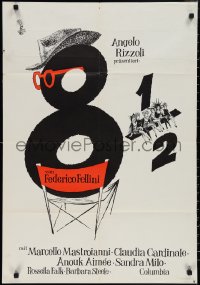 1t0246 8 1/2 German 1963 Federico Fellini classic, Marcello Mastroianni & Claudia Cardinale!