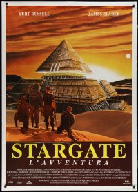 1t1589 STARGATE Italian 1p 1995 Kurt Russell, James Spader, cool different pyramid image!