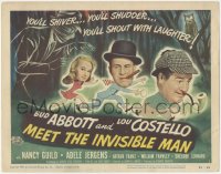 1t1017 ABBOTT & COSTELLO MEET THE INVISIBLE MAN TC 1951 wacky art of Bud & Lou with Adele Jergens!