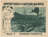 1t1115 ADVENTURES OF CAPTAIN MARVEL chapter 7 LC 1941 Tom Tyler in costume flying, Human Targets!