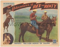 1t1116 ADVENTURES OF REX & RINTY chapter 1 LC 1935 The God Horse of Sujan, Mascot serial, full-color!
