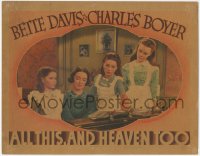 1t1119 ALL THIS & HEAVEN TOO LC 1940 Bette Davis plays piano for Virginia Weidler & two girls!