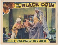 1t1130 BLACK COIN chapter 1 LC 1936 four Arab guys in turbans choking Ralph Graves, full-color!