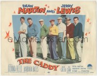 1t1135 CADDY LC #1 1953 line up of Dean Martin, Jerry Lewis & real life golf champs holding clubs!
