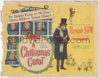 1t1022 CHRISTMAS CAROL TC 1951 Charles Dickens holiday classic, Alastair Sim as Scrooge!