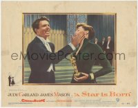1t1327 STAR IS BORN LC #1 1954 close up of James Mason slapping Judy Garland holding her Oscar!