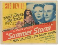 1t1097 SUMMER STORM TC 1944 sexy she devil Linda Darnell, George Sanders, directed by Douglas Sirk!