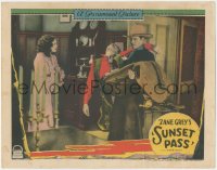 1t1332 SUNSET PASS LC 1929 Zane Grey, Nora Lane watches Jack Holt carry unconscious man, very rare!