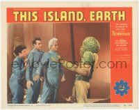 1t1341 THIS ISLAND EARTH LC #2 1955 best card in set showing c/u of the alien monster with 3 stars!