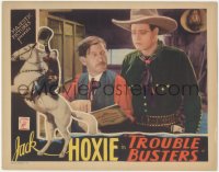 1t1351 TROUBLE BUSTERS LC 1933 great close up of cowboy Jack Hoxie reading over man's shoulder!