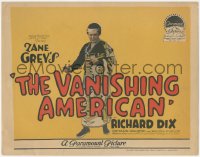 1t1103 VANISHING AMERICAN TC 1925 Zane Grey, full-length Native American Richard Dix, very rare!