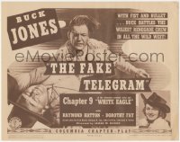 1t1107 WHITE EAGLE chapter 9 TC 1941 cowboy Buck Jones western serial, The Fake Telegram!