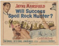 1t1108 WILL SUCCESS SPOIL ROCK HUNTER TC 1957 sexy Jayne Mansfield wearing only a sheet, Tony Randall
