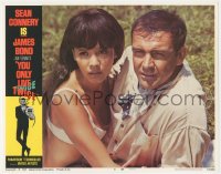 1t1368 YOU ONLY LIVE TWICE LC #4 1967 close up of Sean Connery as James Bond with sexy Mie Hama!