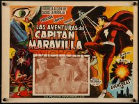 1t0435 ADVENTURES OF CAPTAIN MARVEL Mexican LC R1960s Tom Tyler in costume, cool different art!