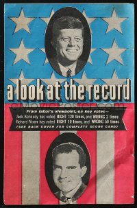 1t0488 1960 UNITED STATES PRESIDENTIAL ELECTION political campaign booklet 1960 JFK vs Nixon!