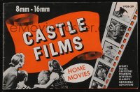 1t0497 CASTLE FILMS 6x9 catalog 1958 for ordering 8mm-16mm home movies of all genres!