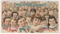 1t0463 FIFTY LITTLE ORPHANS CIGARS 4x7 advertising card 1900s best on Earth for 5 cents, great art!