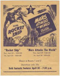 1t0045 ROCKET SHIP/MARS ATTACKS THE WORLD 11x14 movie promo 1950 Buster Crabbe as Flash Gordon!