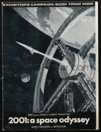 1t1796 2001: A SPACE ODYSSEY pressbook 1969 Stanley Kubrick, art of space wheel by Bob McCall!