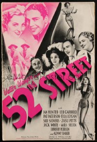 1t1799 52ND STREET pressbook 1937 Ian Hunter, Leo Carrillo, Pat Paterson, New York, very rare!