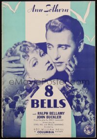 1t1800 8 BELLS pressbook 1935 great images of pretty Ann Sothern & Ralph Bellamy, ultra rare!