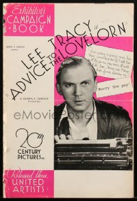 1t1808 ADVICE TO THE LOVELORN pressbook 1933 Lee Tracy by typewriter, Sally Blane, ultra rare!