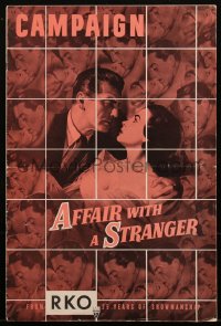 1t1809 AFFAIR WITH A STRANGER pressbook 1953 Jean Simmons, Victor Mature & sexy bad girl, rare!