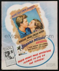 1t1815 BAHAMA PASSAGE pressbook 1941 Madeleine Carroll & Sterling Hayden made for each other, rare!