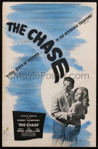 1t1836 CHASE pressbook 1946 great images of Robert Cummings & Michele Morgan, film noir, rare!
