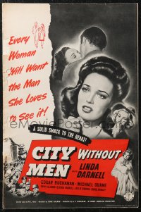 1t1840 CITY WITHOUT MEN pressbook 1942 young Linda Darnell helps her unjustly imprisoned man, rare!