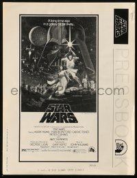 1t0164 STAR WARS pressbook 1977 Tom Jung art on the cover + poster images inside