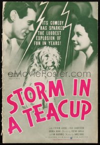 1t2007 STORM IN A TEACUP pressbook 1938 reporter Rex Harrison & Vivien Leigh + dog, ultra rare!