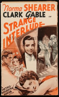 1t2009 STRANGE INTERLUDE pressbook 1932 Clark Gable, Norma Shearer, Robert Young, ultra rare!