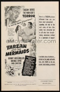 1t2015 TARZAN & THE MERMAIDS pressbook 1948 Johnny Weissmuller, sexy Brenda Joyce, very rare!