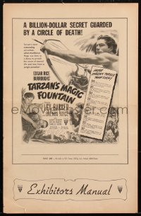 1t2020 TARZAN'S MAGIC FOUNTAIN pressbook 1949 Lex Barker, Brenda Joyce, Edgar Rice Burroughs, rare!