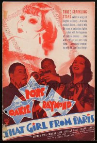 1t2023 THAT GIRL FROM PARIS pressbook 1936 Gene Raymond, Jack Oakie, Lily Pons, ultra rare!