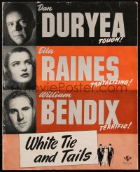 1t2060 WHITE TIE & TAILS pressbook 1946 Dan Duryea, Ella Raines, William Bendix, Beckett, rare!