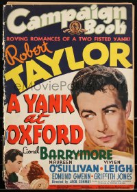 1t2063 YANK AT OXFORD pressbook 1938 handsome Robert Taylor & sexy young Maureen O'Sullivan, rare!