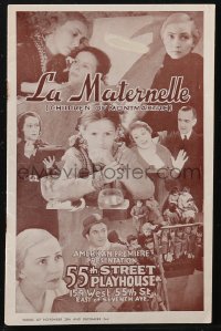 1t0511 CHILDREN OF MONTMARTRE local theater premiere program 1935 La Maternelle, Benoit-Levy, Epstein!