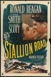 1t0948 STALLION ROAD 1sh 1947 animal doctor Ronald Reagan, pretty Alexis Smith & Zachary Scott!