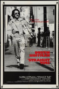 1t0956 STRAIGHT TIME int'l 1sh 1978 Dustin Hoffman, Theresa Russell, don't let him get caught!