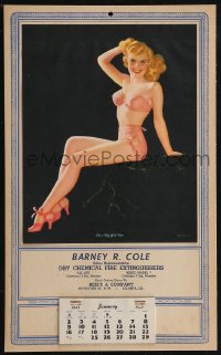 1t0408 WALT OTTO calendar 1949 great sexy pinup art of beautiful model, I'm a Big Girl Now!