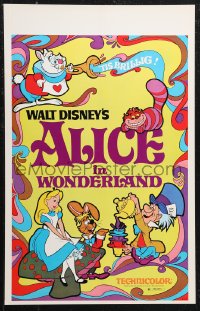 1t1606 ALICE IN WONDERLAND WC R1974 Walt Disney, Lewis Carroll classic, cool psychedelic art!
