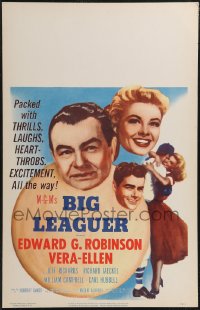 1t1612 BIG LEAGUER WC 1953 Edward G. Robinson, Vera-Ellen, Robert Aldrich, baseball, ultra rare!