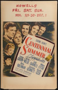 1t1619 CENTENNIAL SUMMER WC 1946 cool art of Jeanne Crain, Cornel Wilde, Linda Darnell & cast!