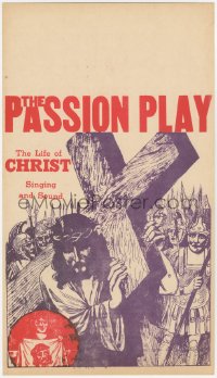 1t0002 PASSION PLAY mini WC 1940s The Life of Christ with Singing and Sound, art of Jesus w/ cross!