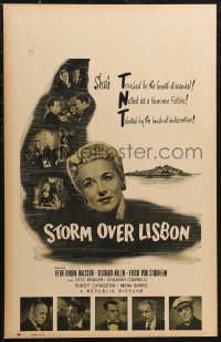 1t1677 STORM OVER LISBON WC 1944 Vera Ralston, Erich von Stroheim & Richard Arlen, cool montage!